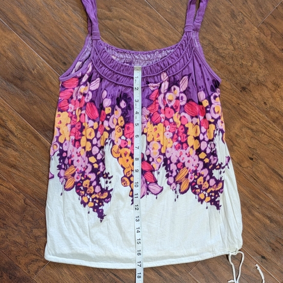 American Eagle Bright Colorful Flower Size Small Tank Top - Picture 5 of 7